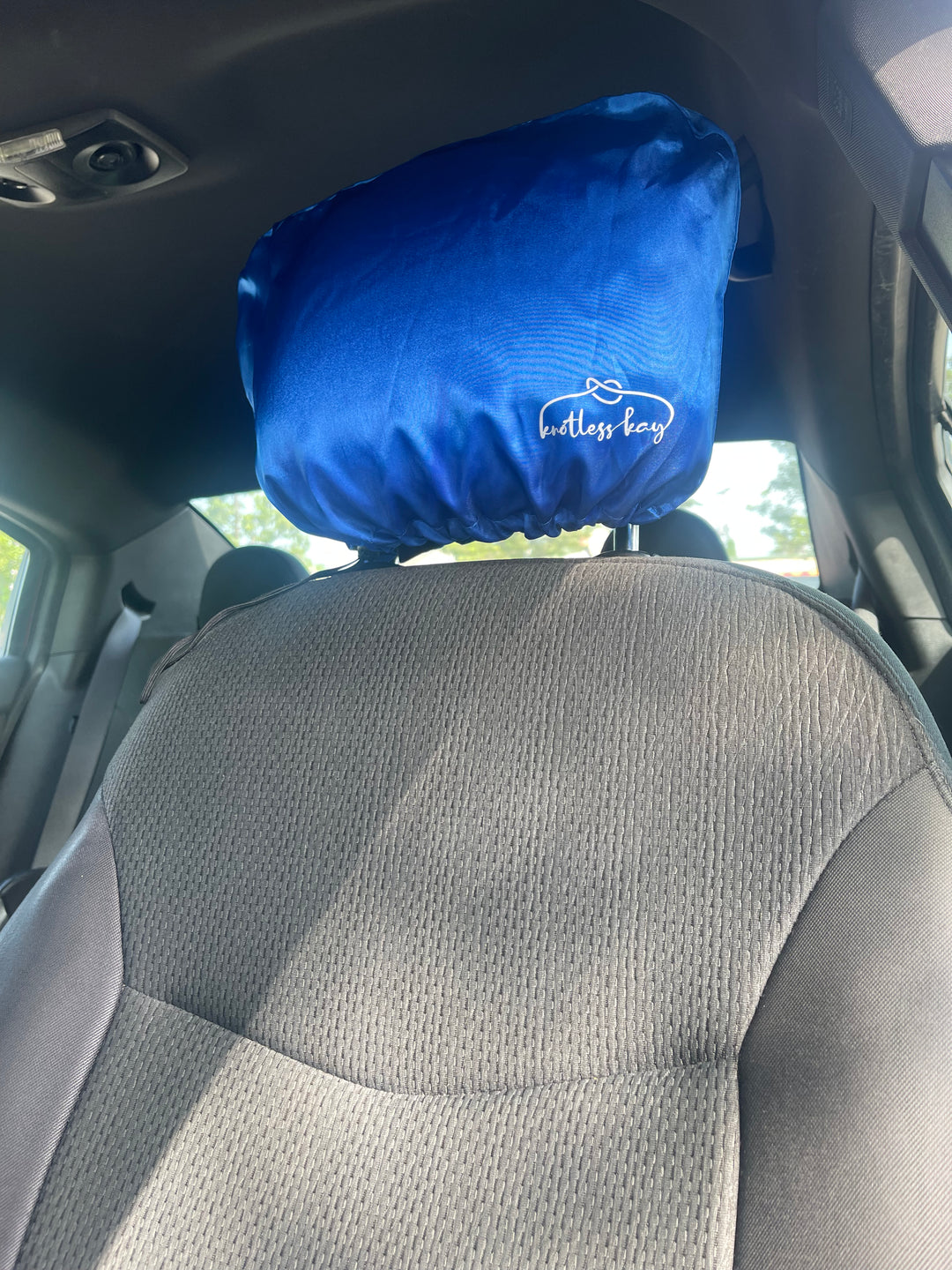 Double-Sided Silk Car Headrest Covers (Pack of 2)