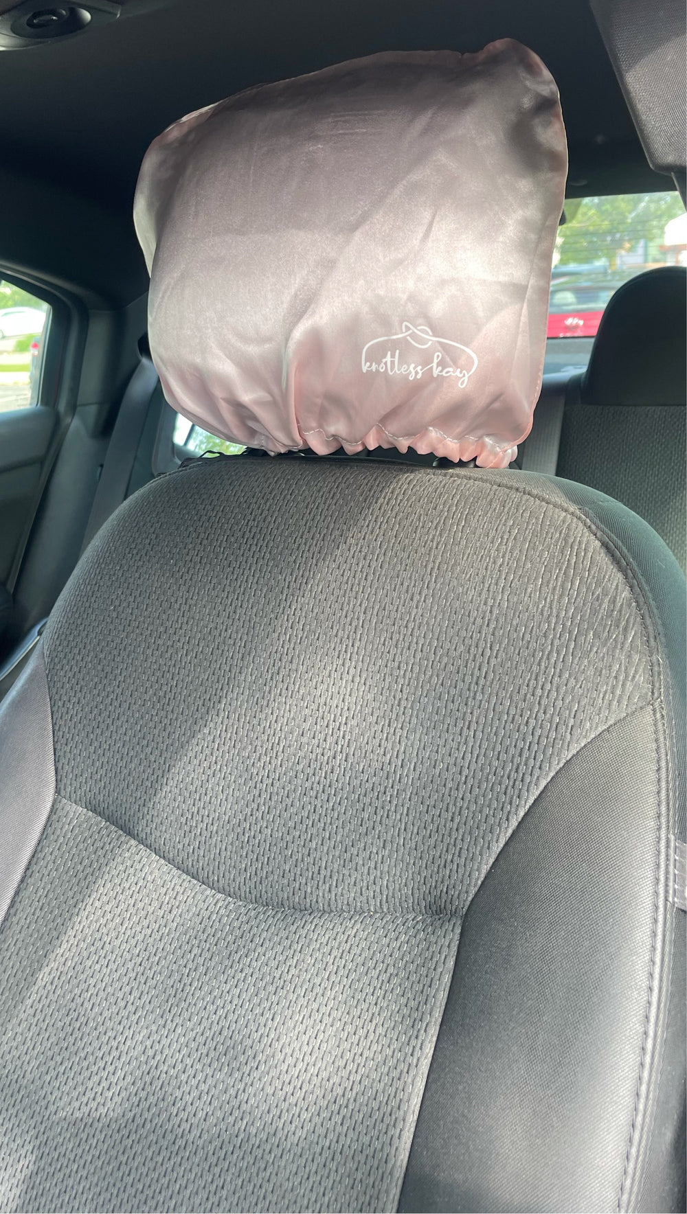 Double-Sided Silk Car Headrest Covers (Pack of 2)